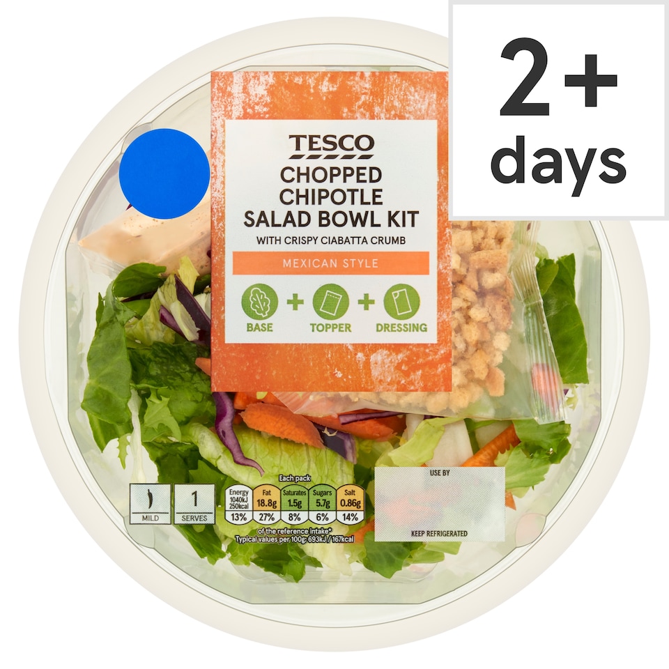 Tesco Chopped Chipotle Salad Bowl Kit 150g