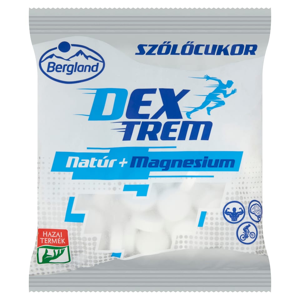 Bergland Dextrem natúr szőlőcukor tabletta magnéziummal 70 g