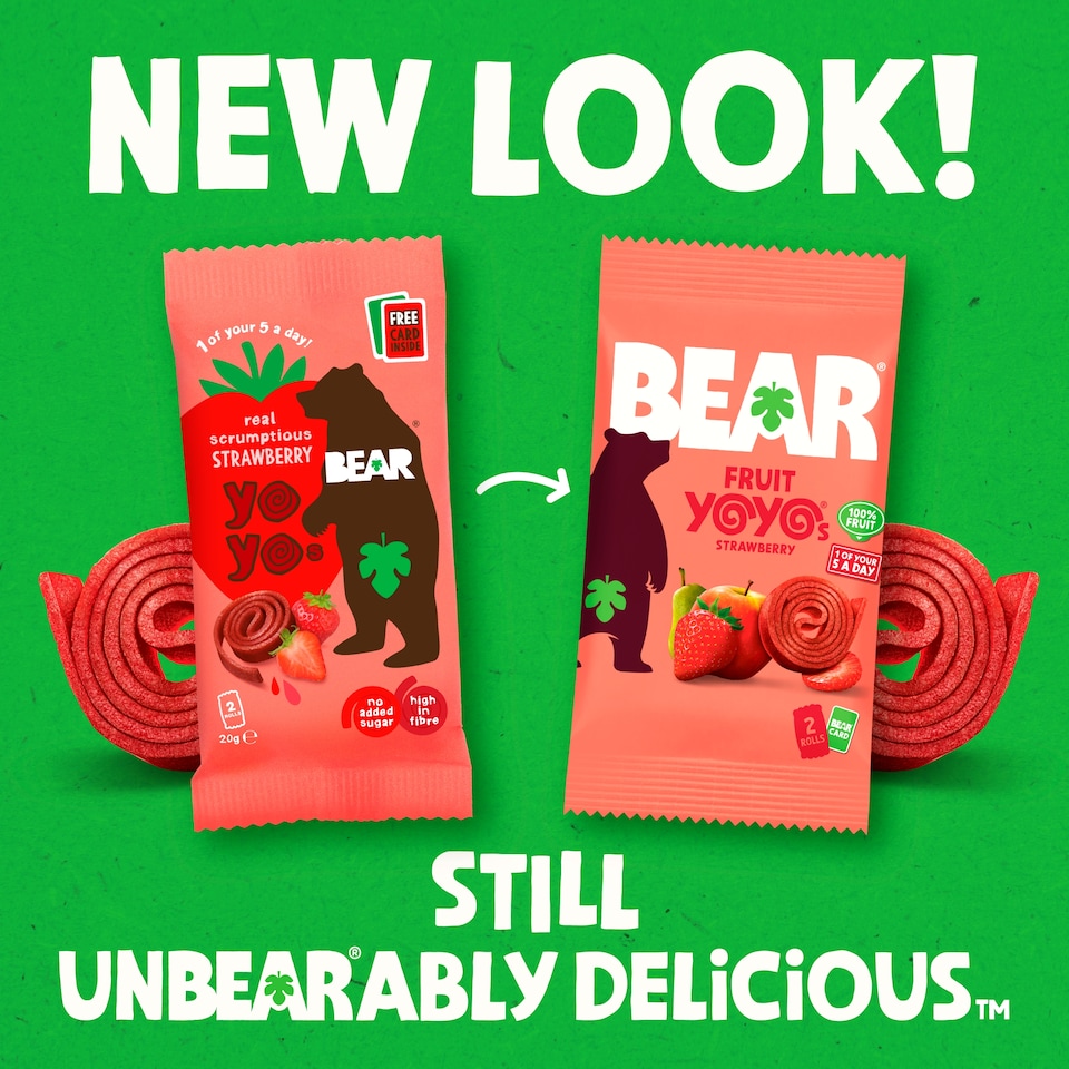 image 1 of BEAR Fruit Yoyos Raspberry Family Pack 9 x 20g