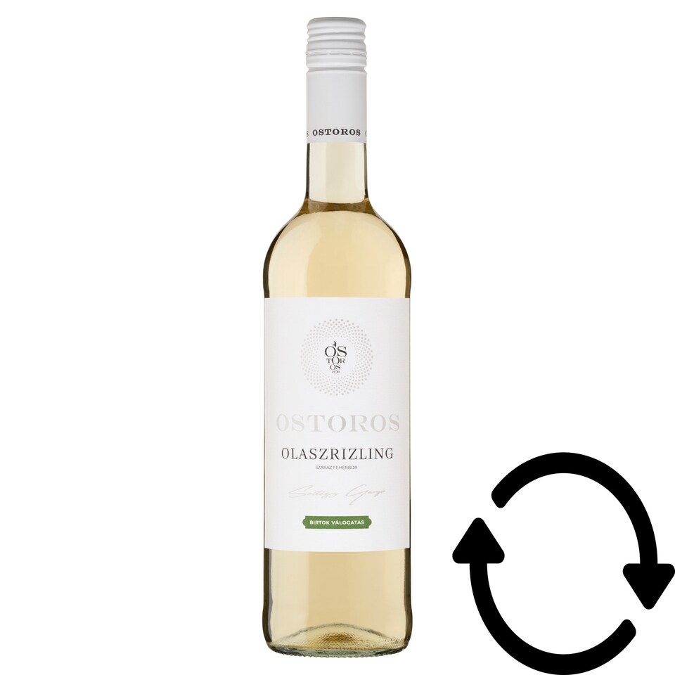 Ostorosbor Felső-Magyarországi Olaszrizling száraz fehérbor 13% 750 ml  1. kép