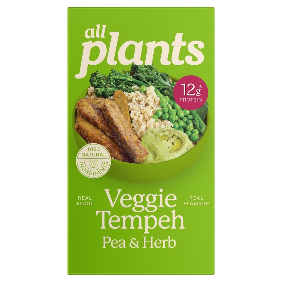 all plants Veggie Tempeh with pea and rosemary 180g