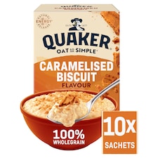 Quaker Oat So Simple Porridge Sachets - Caramelised Biscuit 10x33.4g