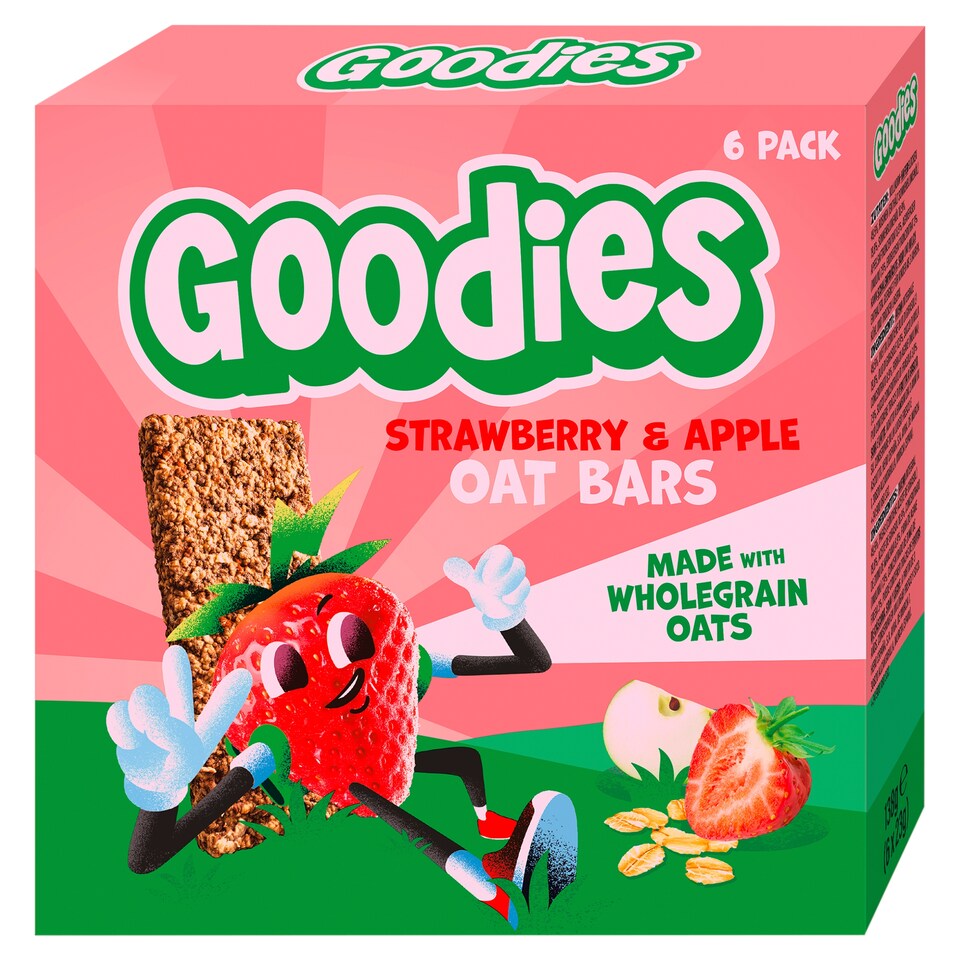 image 1 of Goodies Strawberry, Apple Oat Bars 6 x 23 g (138 g)