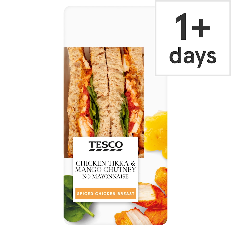 Tesco Chicken Tikka & Mango Chutney Sandwich
