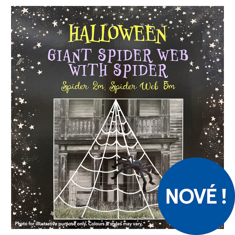 Halloween Giant Spider Web with Spider