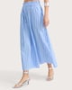 image 2 of The F&F Edit Pure Cotton Poplin Stripe Co-ord Midi Skirt in Blue