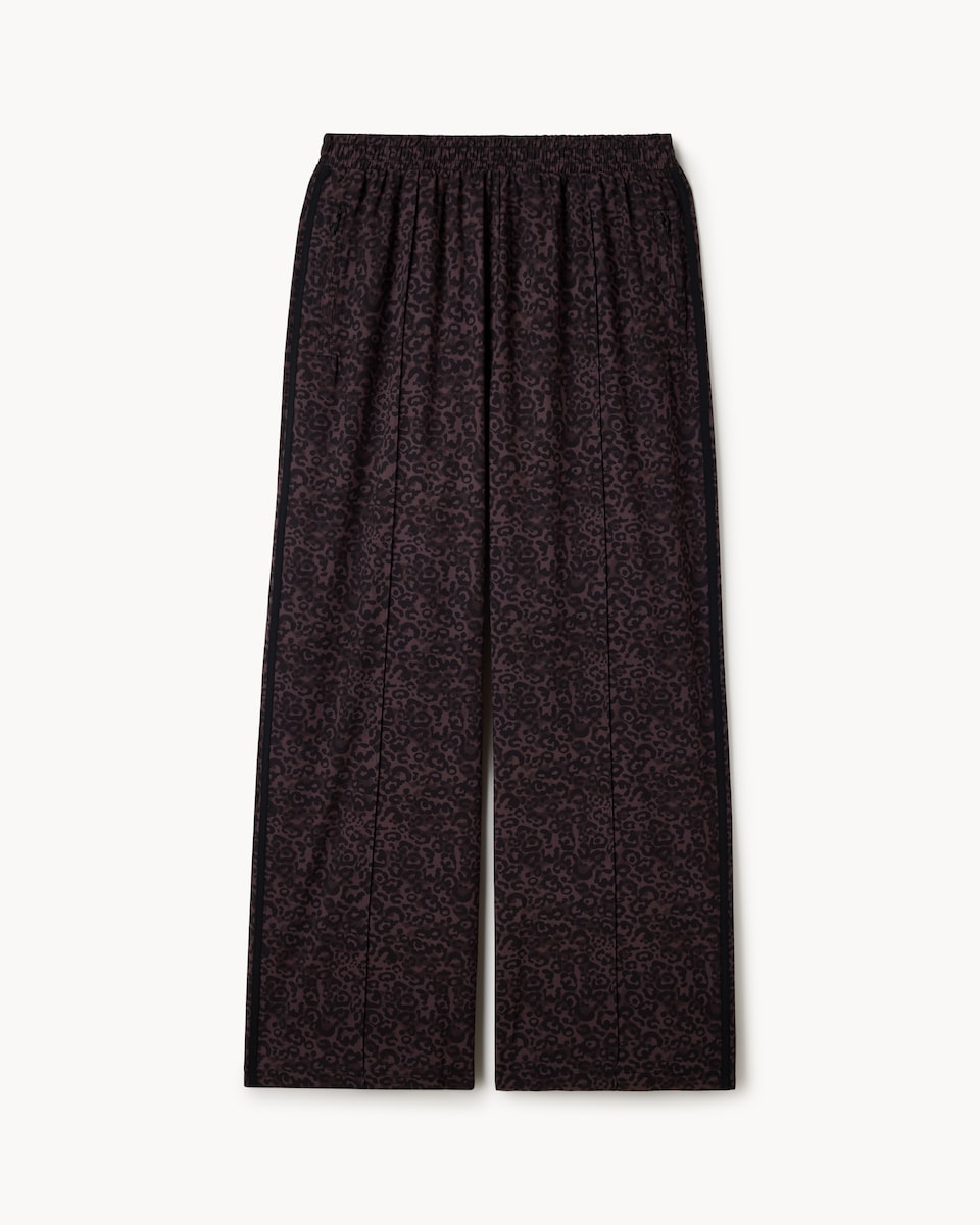 image 1 of F&F Active EVERYHOUR Animal Print Trousers in Multi Brown