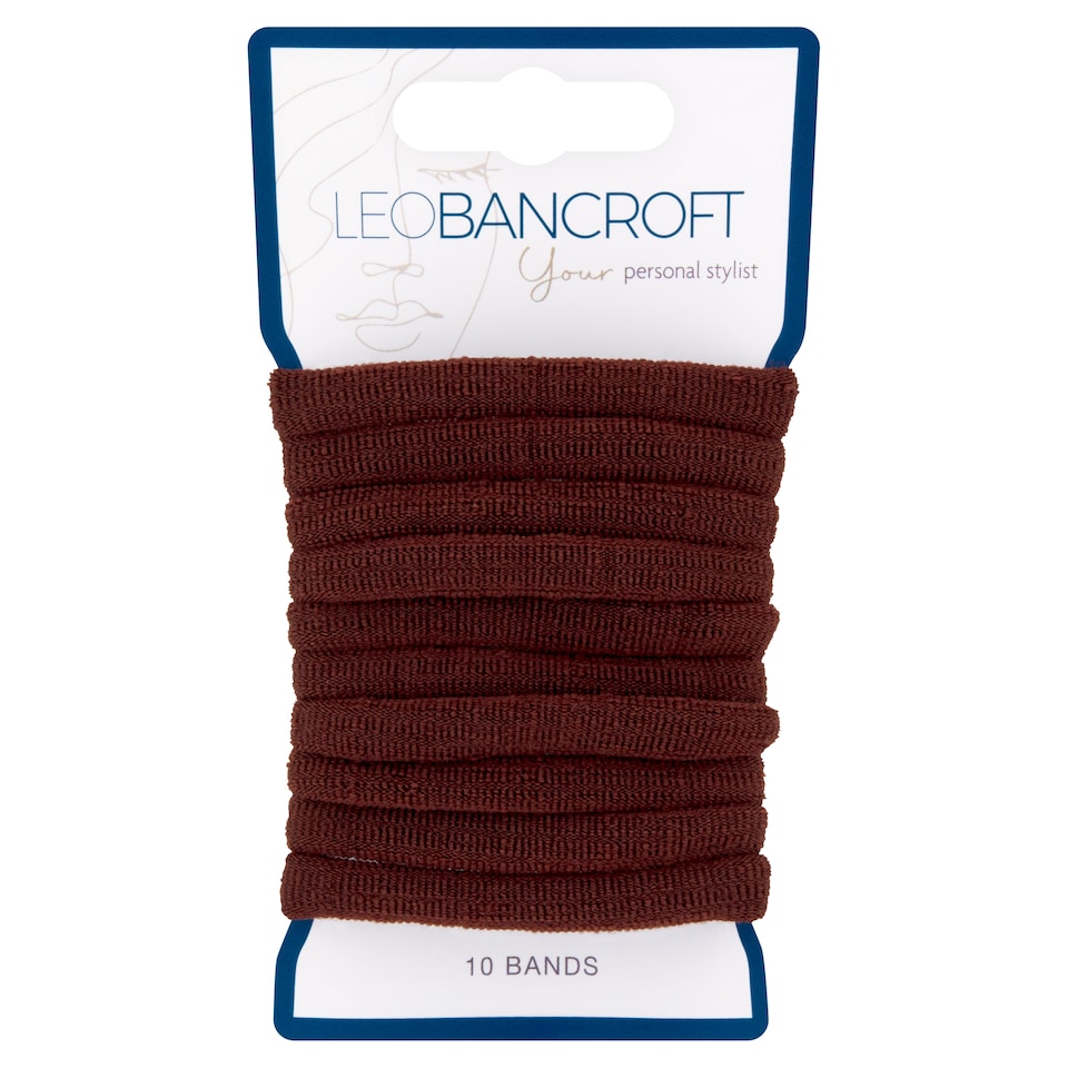 Leo Bancroft Soft Bands Brown 10 Pack