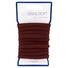 Leo Bancroft Snagfree Wide Hairbands Brown 20 Pack - Tesco Groceries