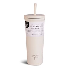 Core Kitchen Taupe Stainless Steel Fashion Tumbler Water Bottle 709ml