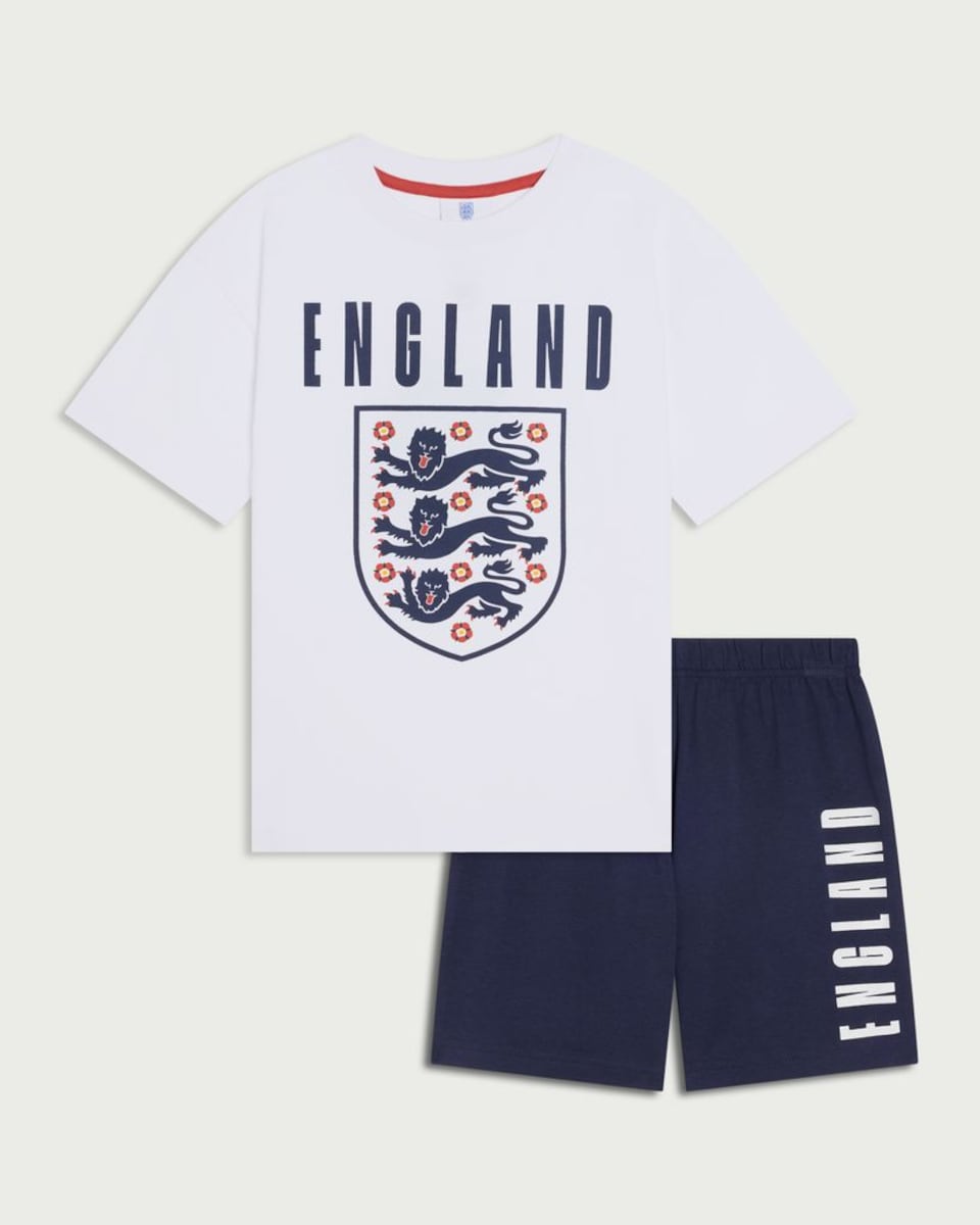 England Pure Cotton Short Pyjama Set in White