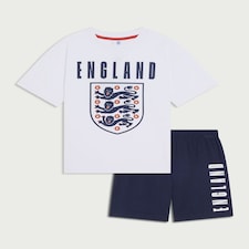England Pure Cotton Short Pyjama Set in White