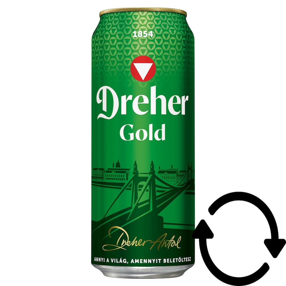 Dreher Gold minőségi világos sör 5% 0,5 l