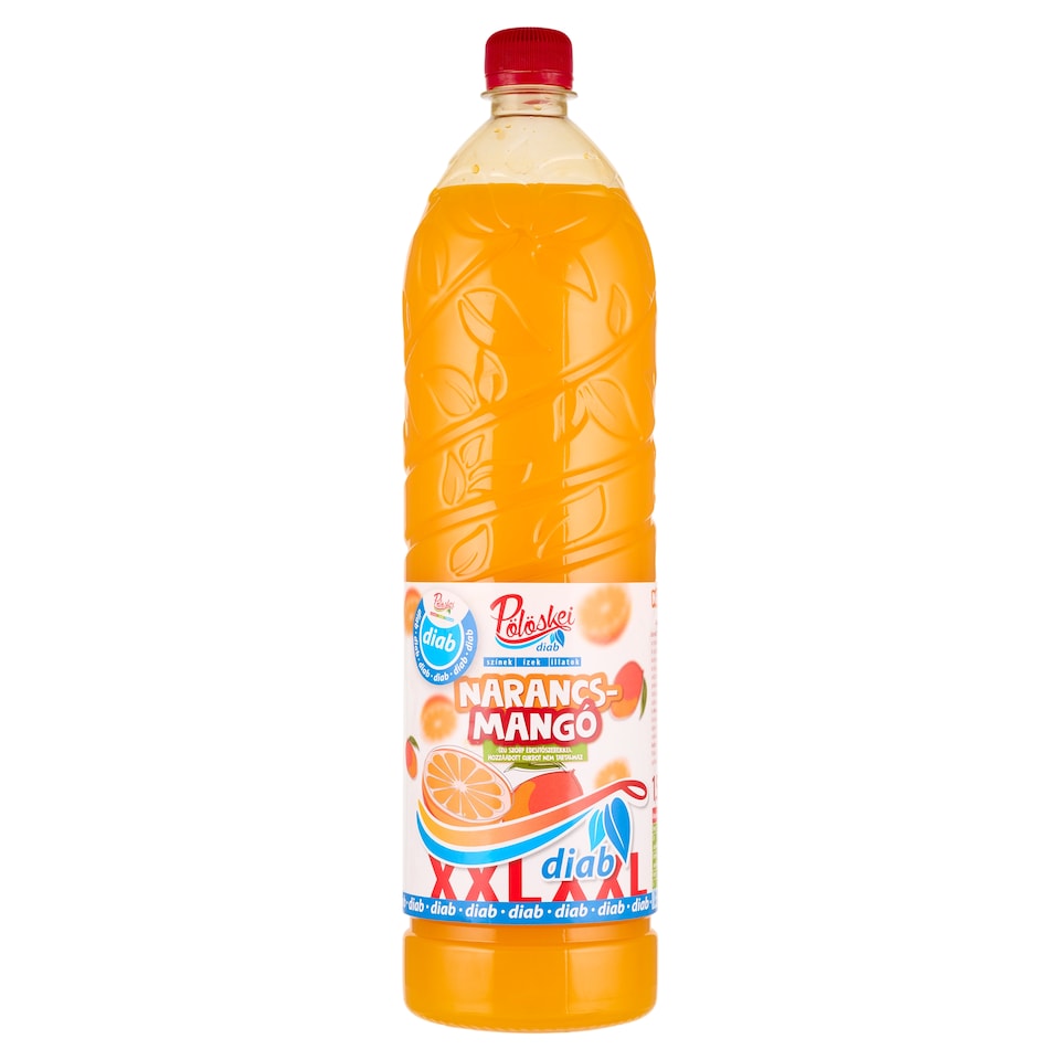 Pölöskei Diab XXL narancs-mangó ízű szörp édesítőszerekkel 1,5 l