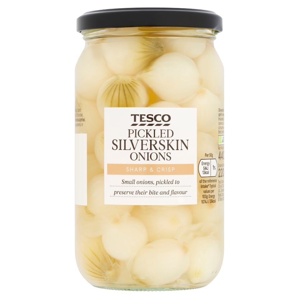 Tesco Pickled Silverskin Onions 440G