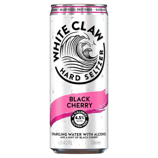 White Claw Hard Seltzer Black Cherry 330ml Tesco Groceries