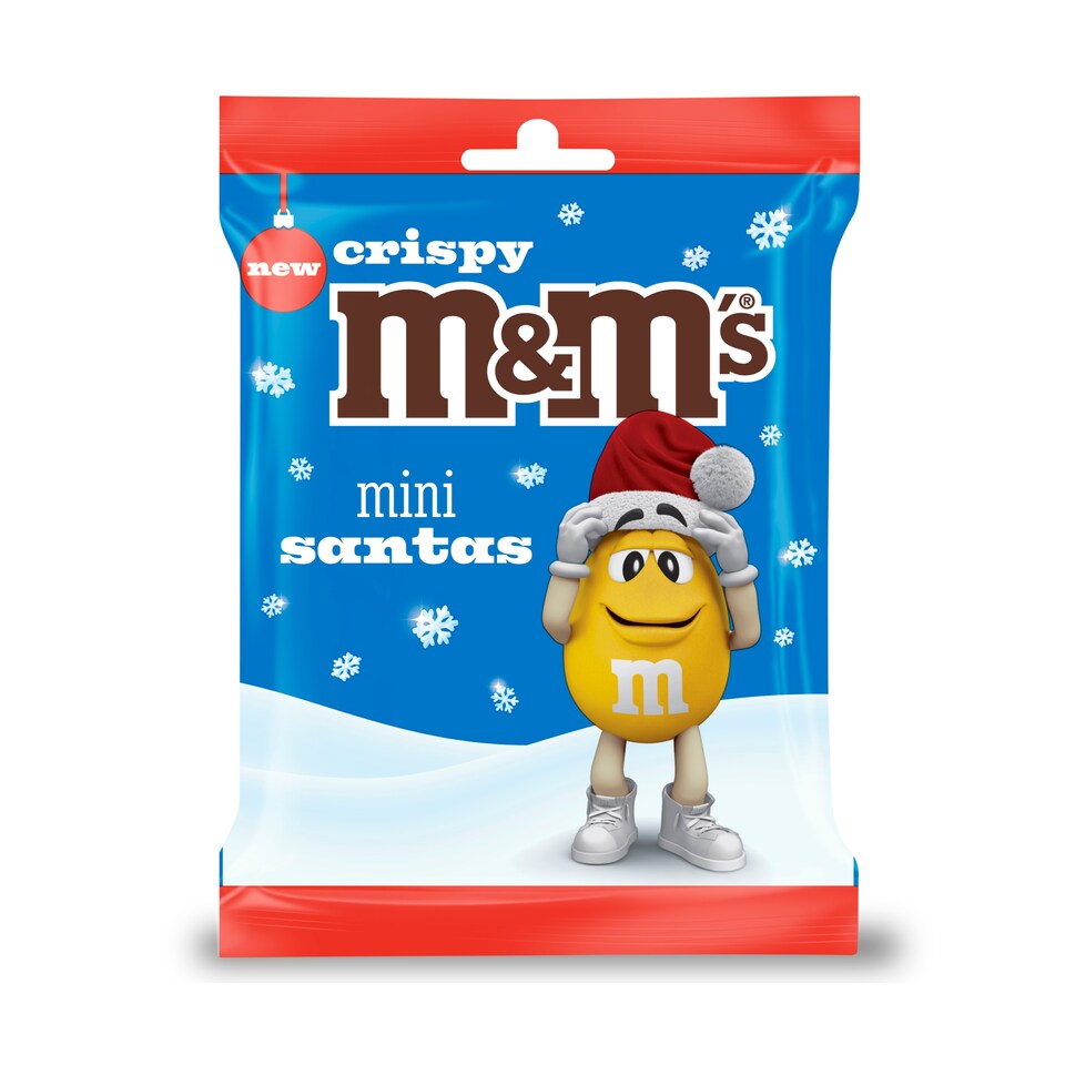 M&M's Mini Milk Chocolate Crispy Santa Bag 55g