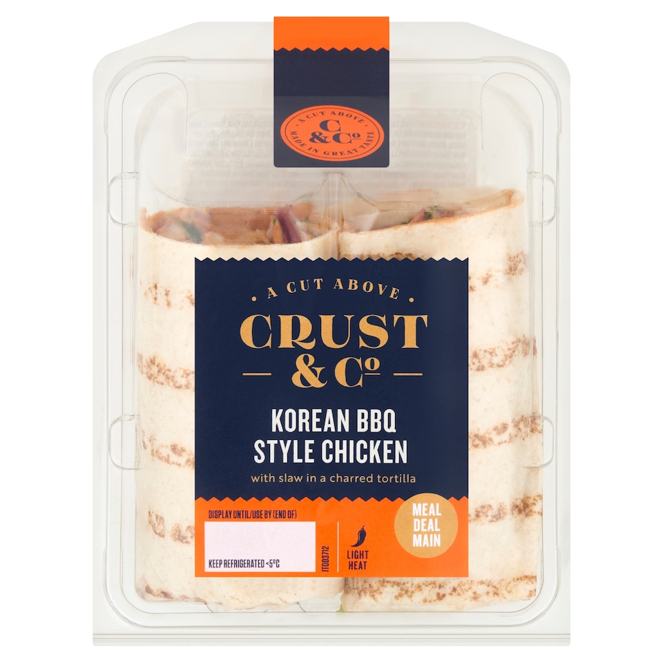 Crust & Co Korean BBQ Style Chicken Wrap 231g