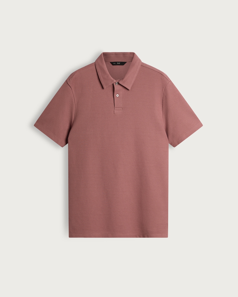 image 1 of F&F Cotton Rich Short Sleeved Polo Shirt in Pink