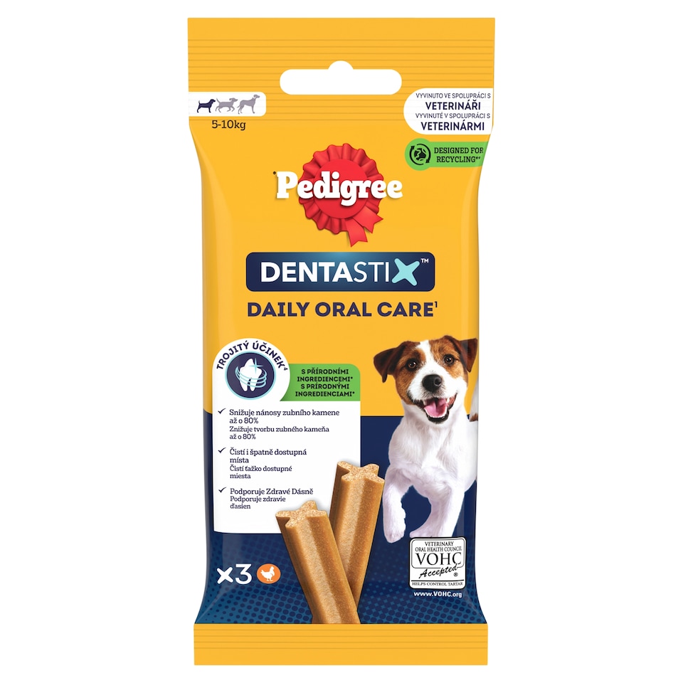 Pedigree DentaStix Complementary Dog Food Over 4 months Old 3 pcs 45g