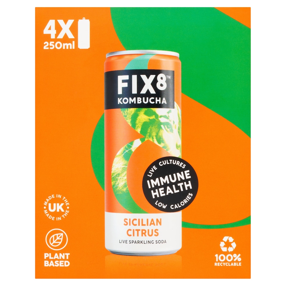 image 1 of Fix8 Kombucha Sicilian Citrus 4 x 250ml