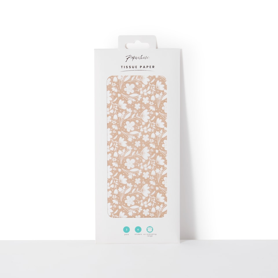 image 1 of Paperchase ReKrafted 3 Pack Tissue Paper & Stickers