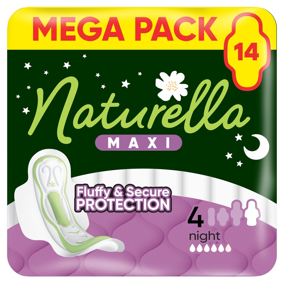 Naturella Maxi Night, 4-es méretű Szárnyas Betét, 14  1. kép