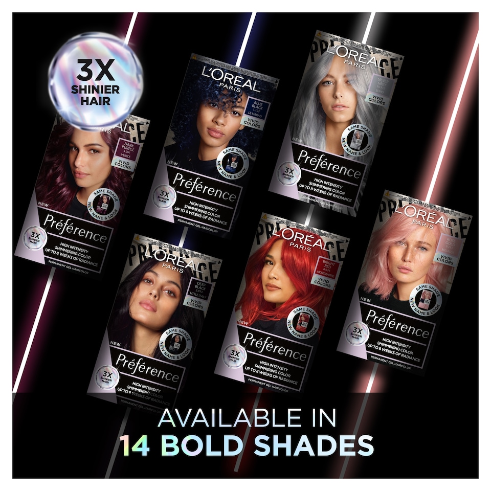 image 1 of L'Oreal Paris Preference Vivids 2.01 Deep Black Permanent Hair Dye