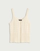 image 4 of F&F Cotton Rich Pointelle Button Front Vest in Cream
