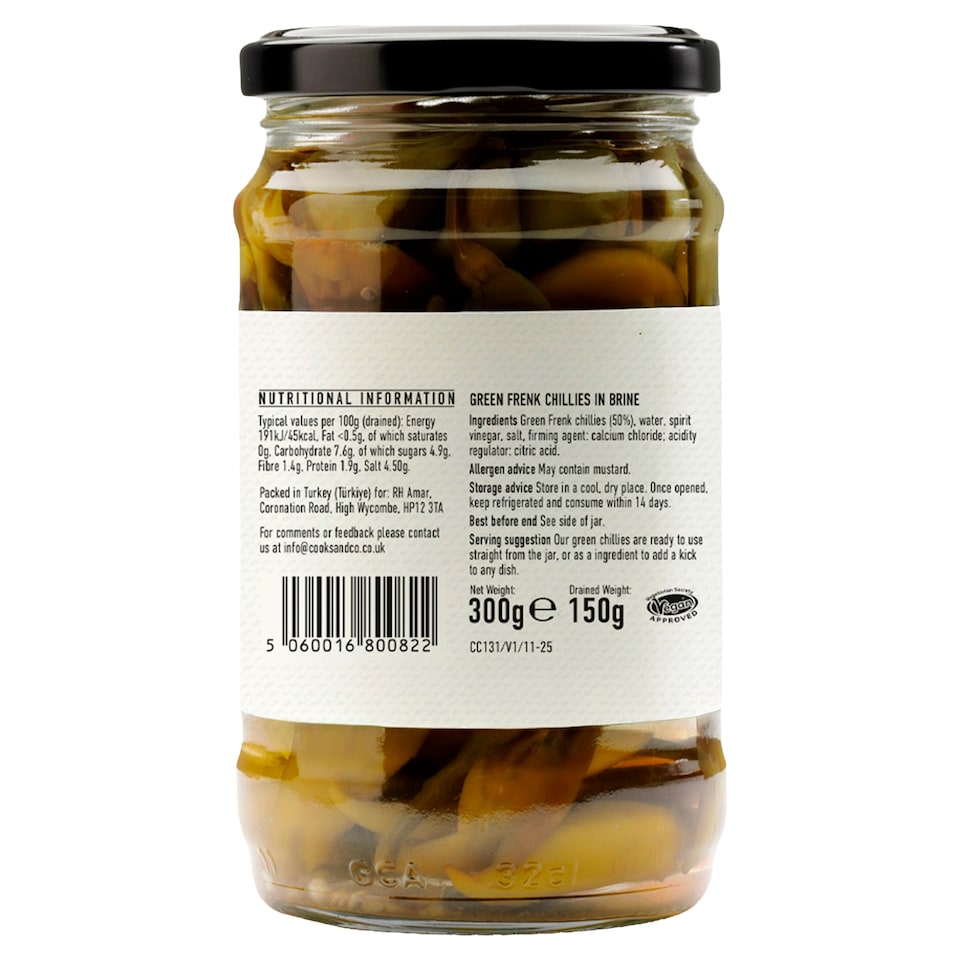 image 1 of Cooks & Co Green Chillies 300G