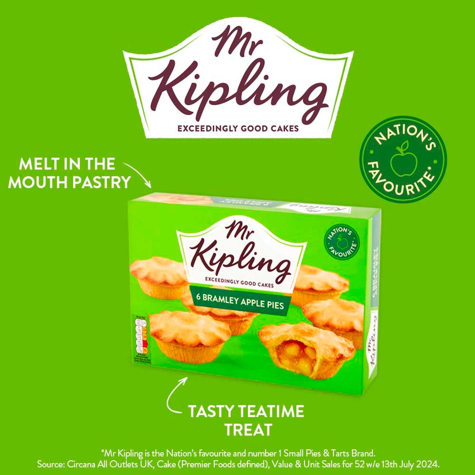 image 1 of Mr Kipling Bramley Apple Pies 6 Pack
