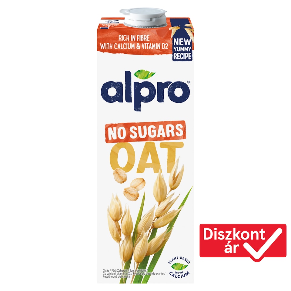 Alpro Sugar-Free Oat Drink with Added Calcium, Vitamins B2 and D2 1 l 