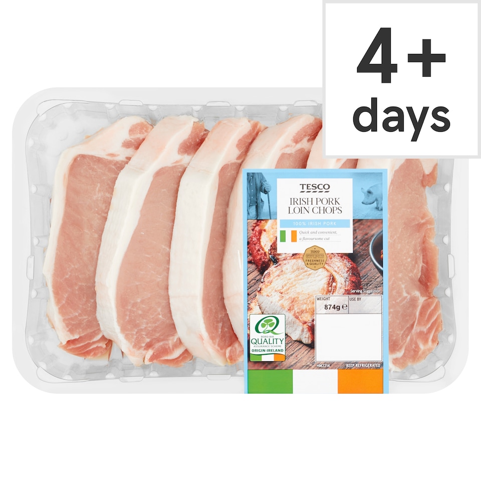 Tesco Irish Pork Loin Chops 874G