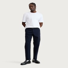 F&F Cotton Rich Slim Fit Chino Trousers in Navy