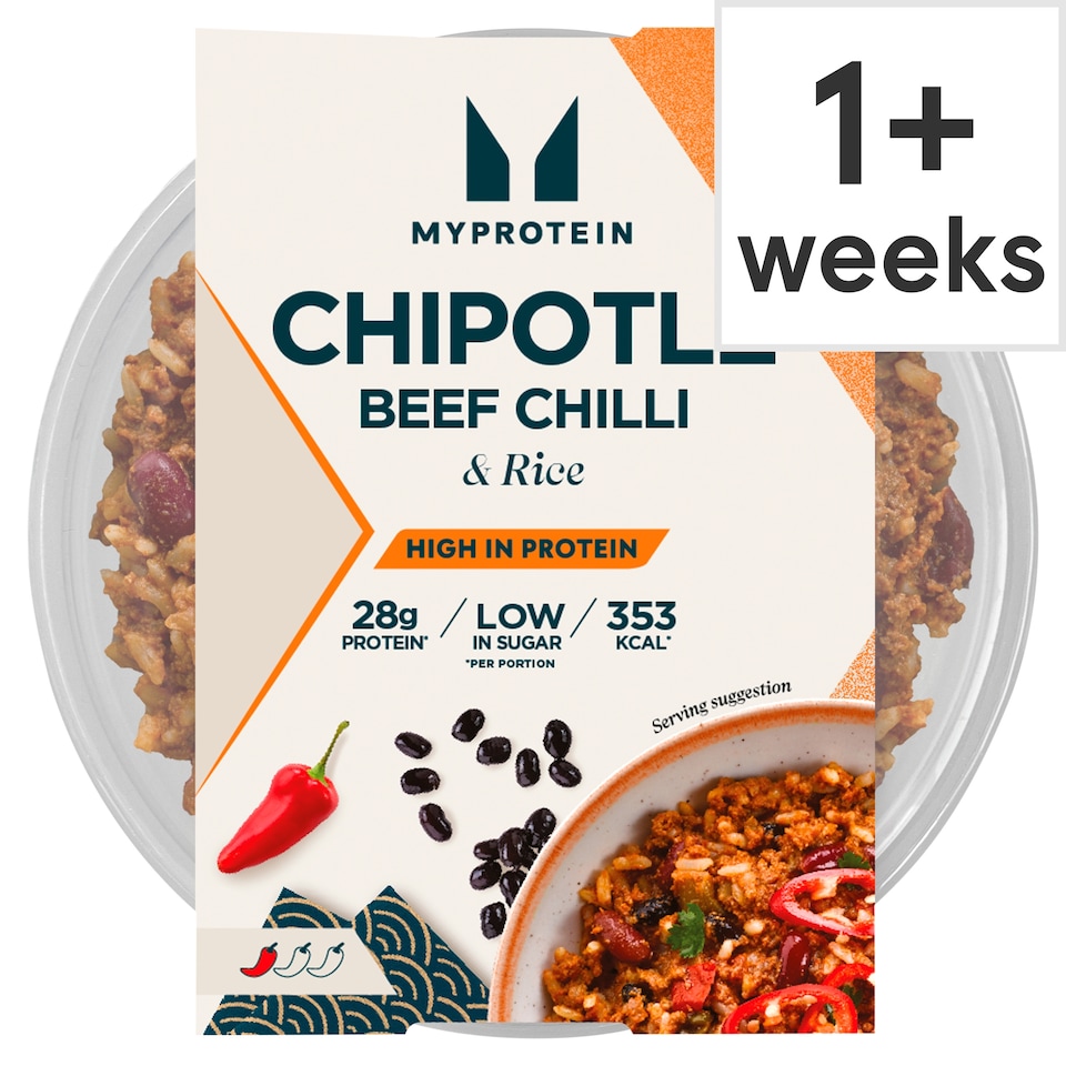 image 1 of MyProtein Chipotle Beef Chilli with Rice 310g