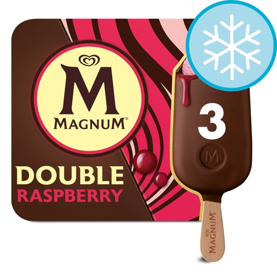 Magnum Double Raspberry Ice Cream 3 X 88 Ml Tesco Groceries