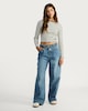 image 2 of OH ME OH MY Cotton Rich Striped Long Sleeved Top in White