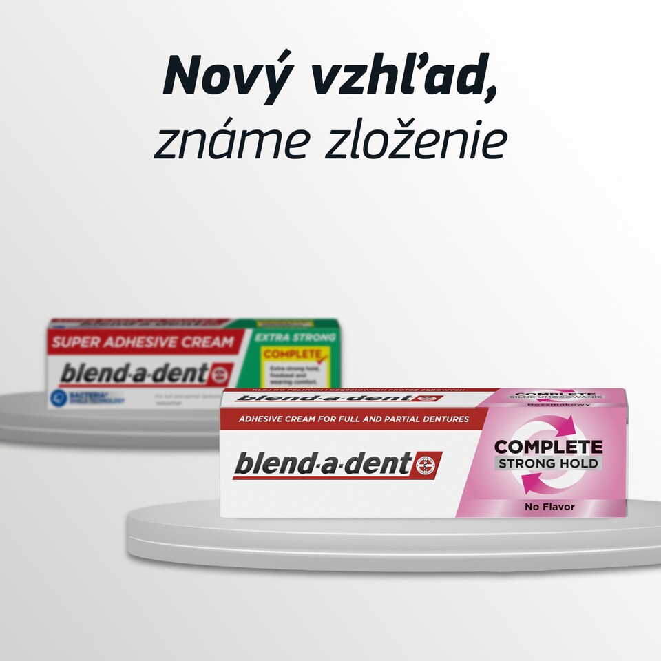 obrázok 1 z Blend-a-dent Complete No Flavor Fixačný Krém na Úplné a Čiastočné Zubné Protézy 47 ml