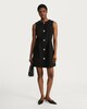 image 1 of F&F Sleeveless Button Detail Mini Dress in Black