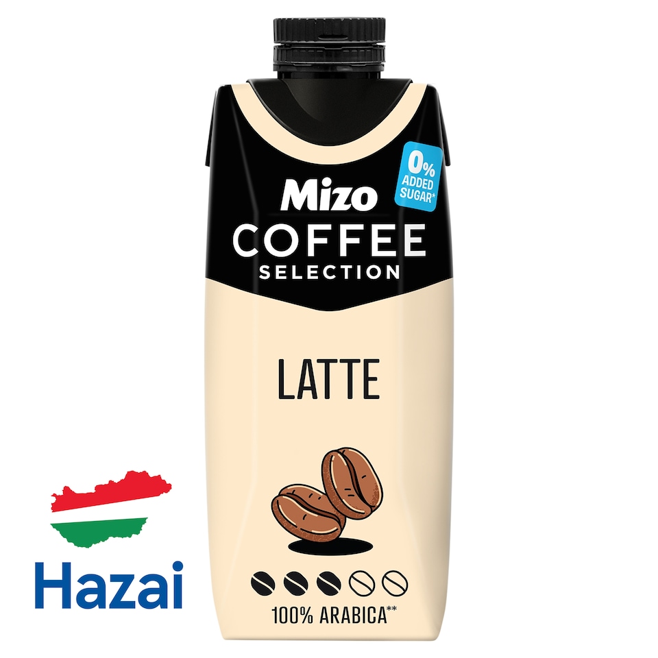 Mizo Coffee Selection Latte UHT zsírszegény kávés tej édesítőszerekkel 250 ml