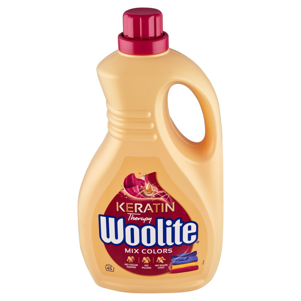 obrázok 1 z Woolite Keratin Therapy na farebnú bielizeň tekutý prací prípravok s keratínom 45 praní 2,7 l
