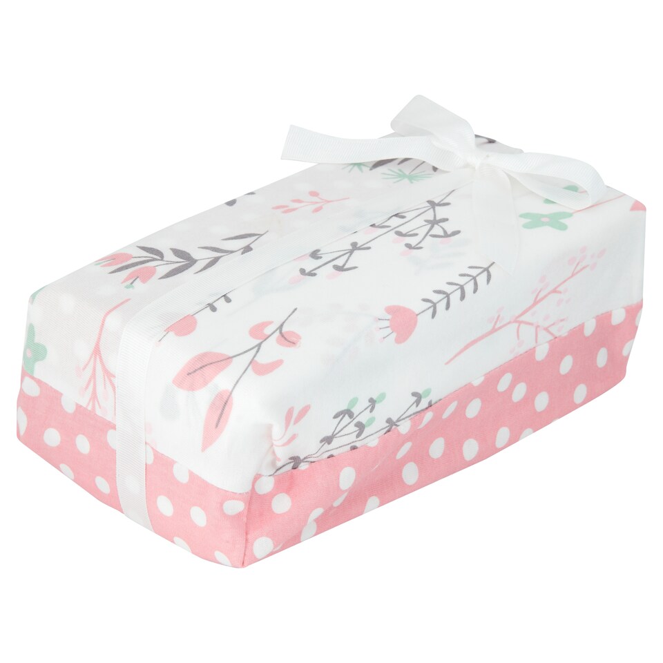 image 1 of Fred & Flo Floral Cotbed Fitted Sheets 2 Pack