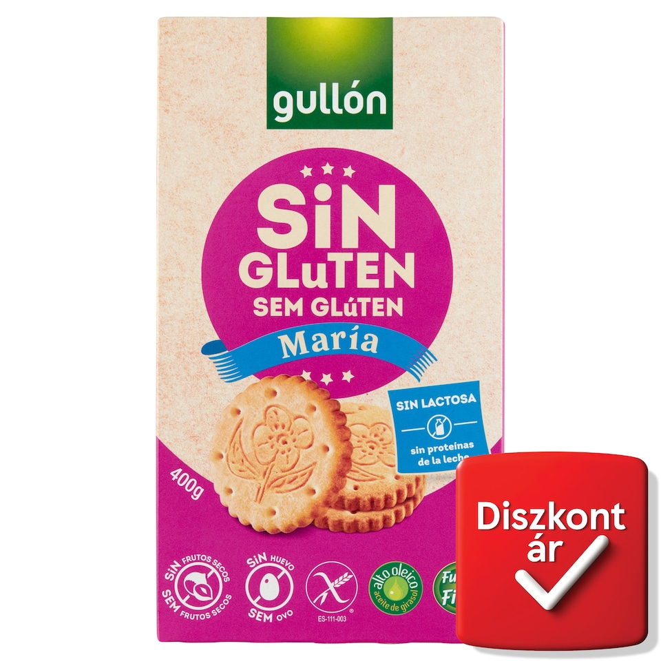 Gullón gluténmentes keksz 2 x 200 g (400 g)  1. kép
