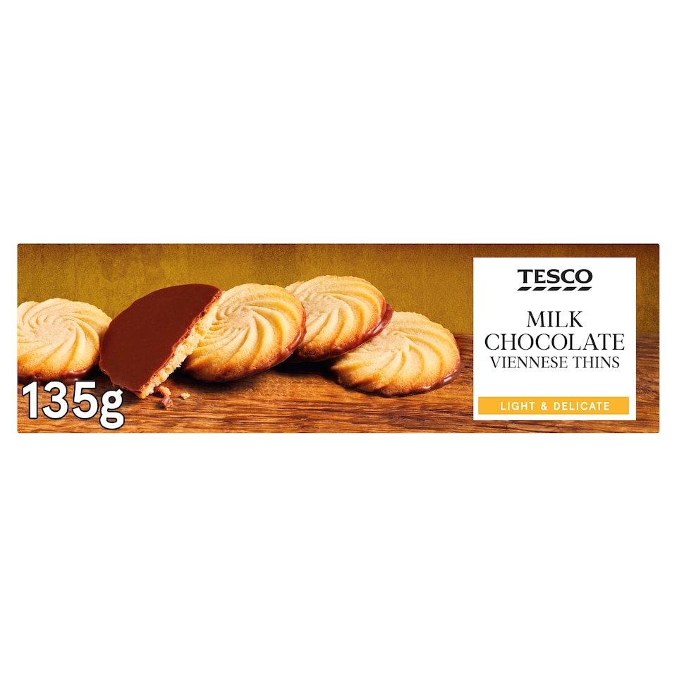 Tesco Milk Chocolate Viennese Thins 135g