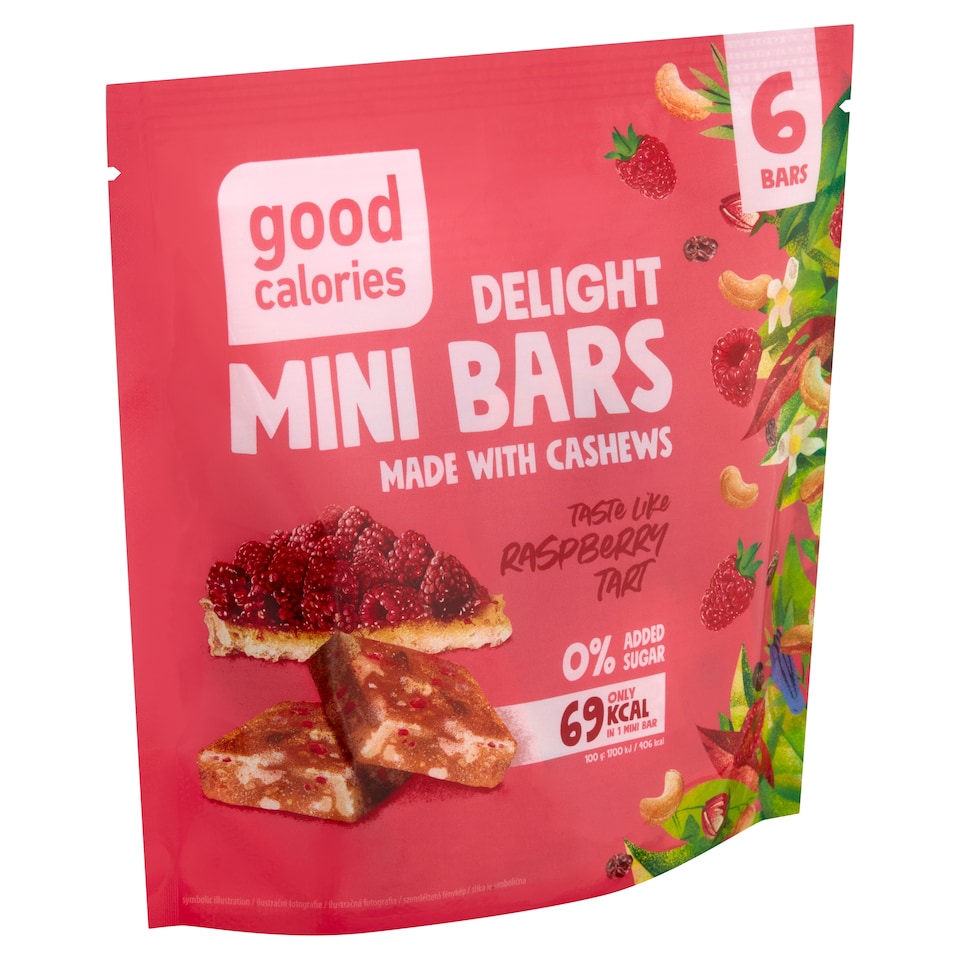Good Calories mini szeletek magvakkal és málnával 6 x 17 g (102 g)
