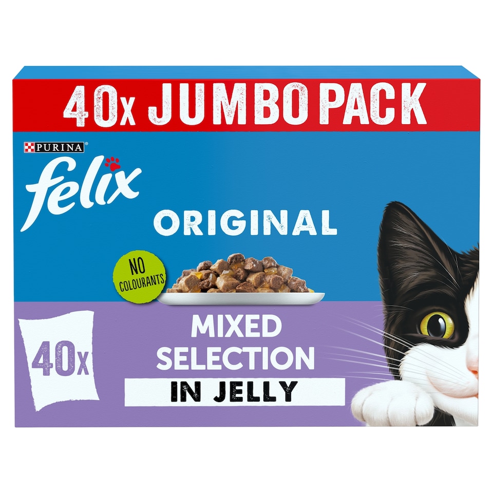 image 1 of FELIX Original Mixed Selection in Jelly Wet Cat Food 40x85g