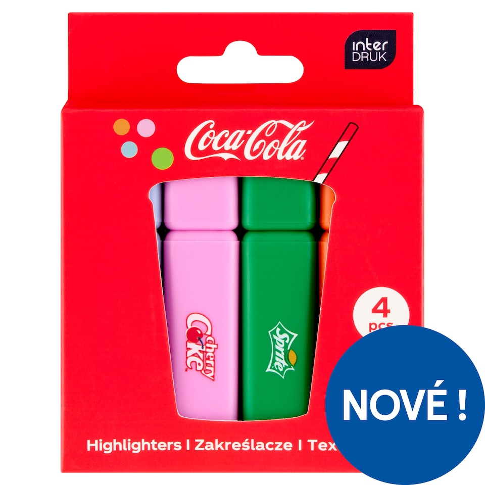 Coca-Cola Zvýrazňovače 4 ks