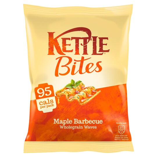 Kettle Bites Maple BBQ Crisps 22 g Tesco Groceries