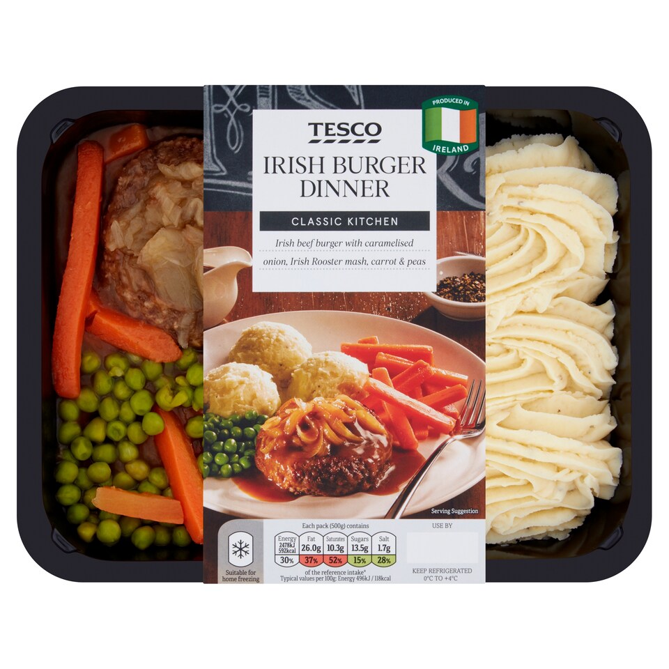 Tesco Irish Classics Beef Burgerdinner500g