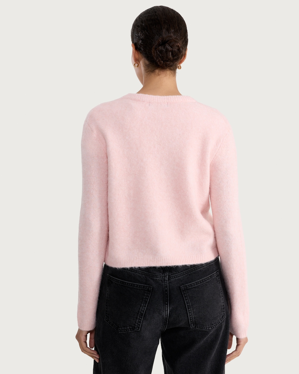 image 1 of F&F Knitted Button Front Cardigan in Pink
